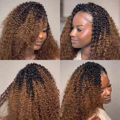 Crochet Hair Small Kinky Curly Machine Made Feather Human Hair Extension