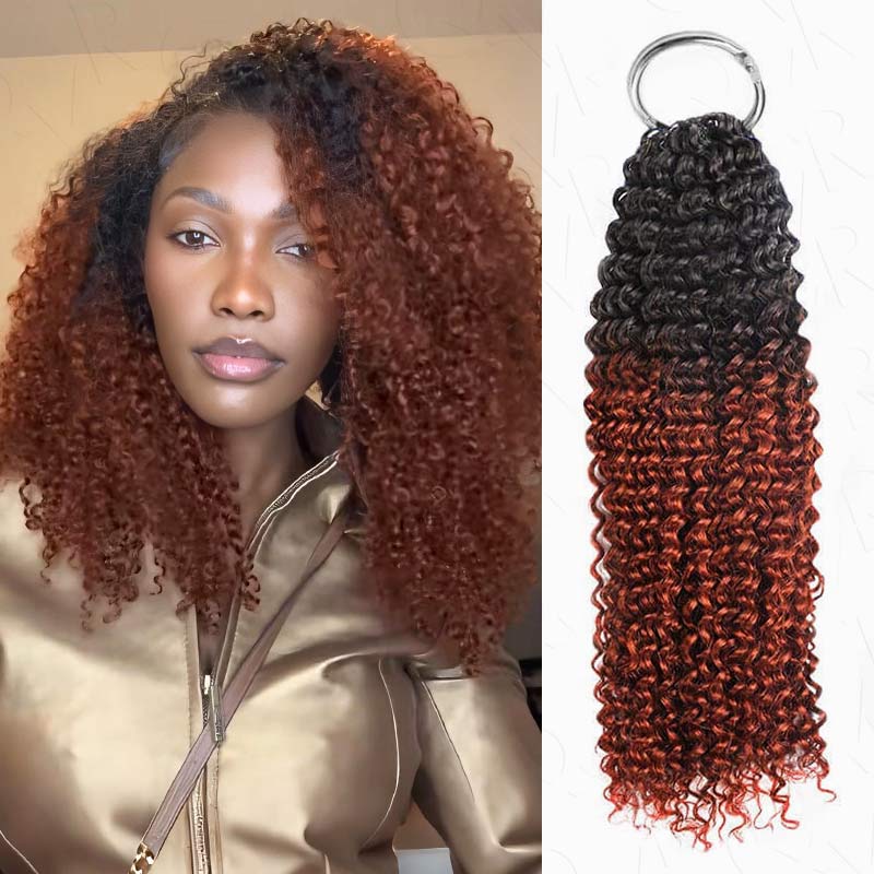 Crochet Hair Small Kinky Curly Machine Made Feather Human Hair Extension