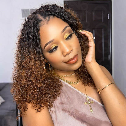 Crochet Hair Small Kinky Curly Machine Made Feather Human Hair Extension