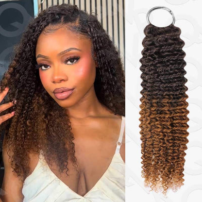 Crochet Hair Small Kinky Curly Machine Made Feather Human Hair Extension