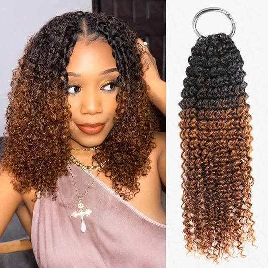 Crochet Hair Small Kinky Curly Machine Made Feather Human Hair Extension